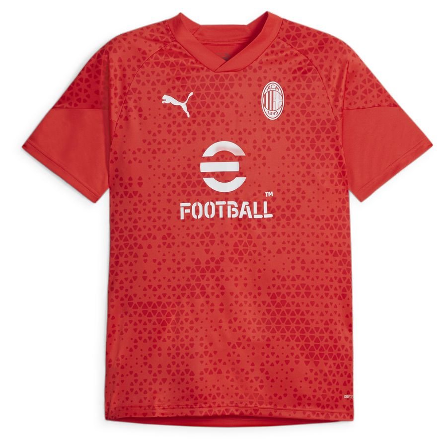 Milan Trænings T-Shirt - Rød/Hvid thumbnail