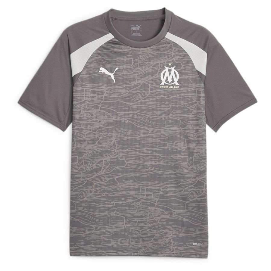 Marseille Tränings T-Shirt Pre Match - Cool Dark Gray/Vit