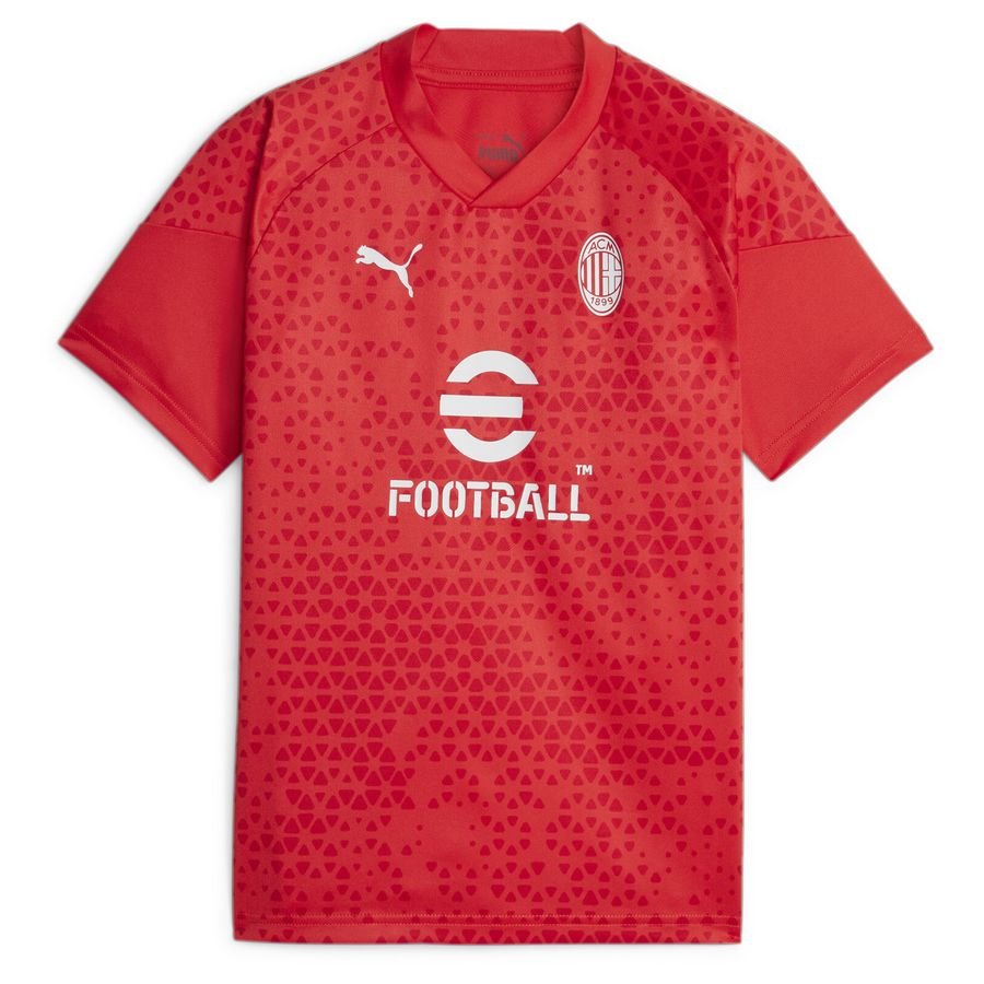 Milan Tränings T-Shirt - Röd/Vit Barn