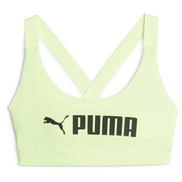 Puma Womens Mid Impact Womens Fit Bra - Green