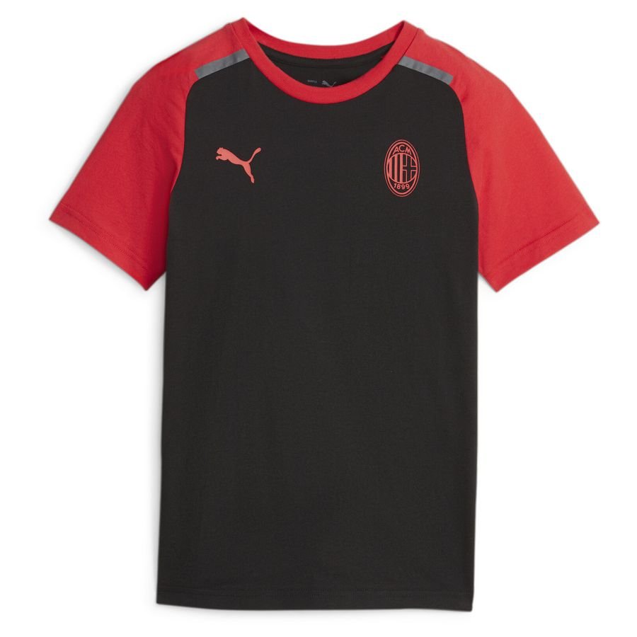 Milan T-Shirt Casual - Svart/Röd Barn