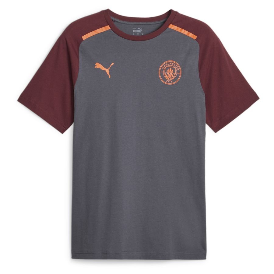 Manchester City T-Shirt Casuals - Grå/Orange