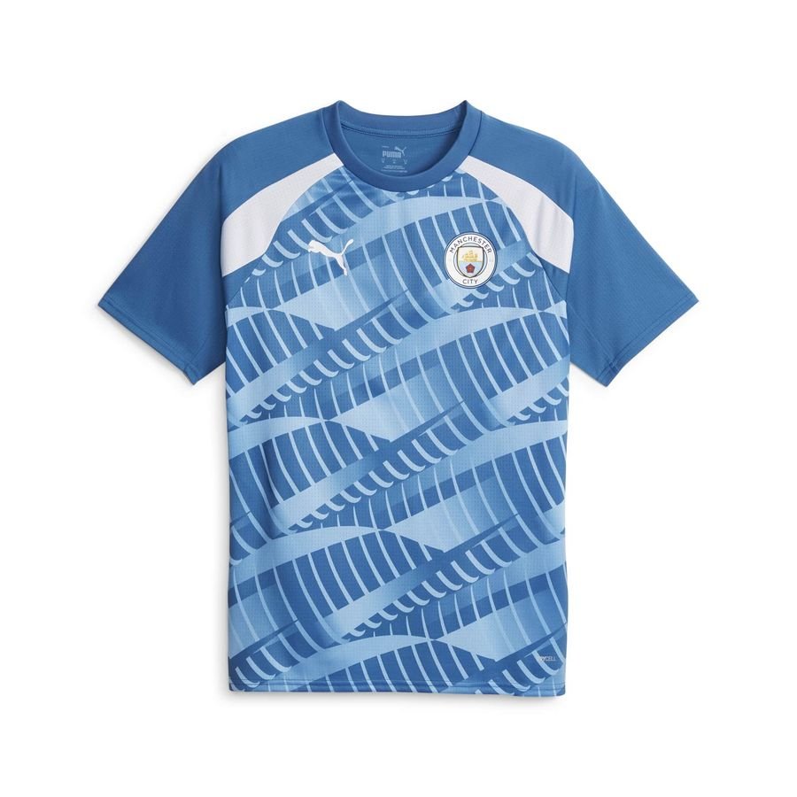 Manchester City Tränings T-Shirt Pre Match - Blå/Vit