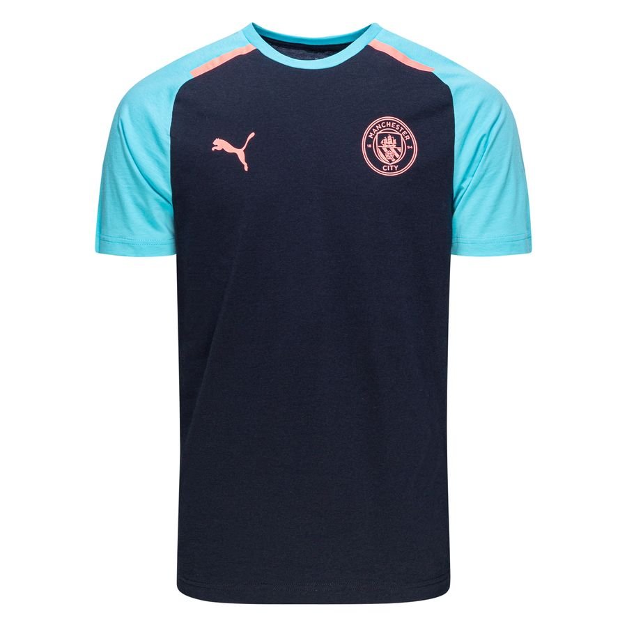 Manchester City T-Shirt Casuals - Navy/Hero Blue