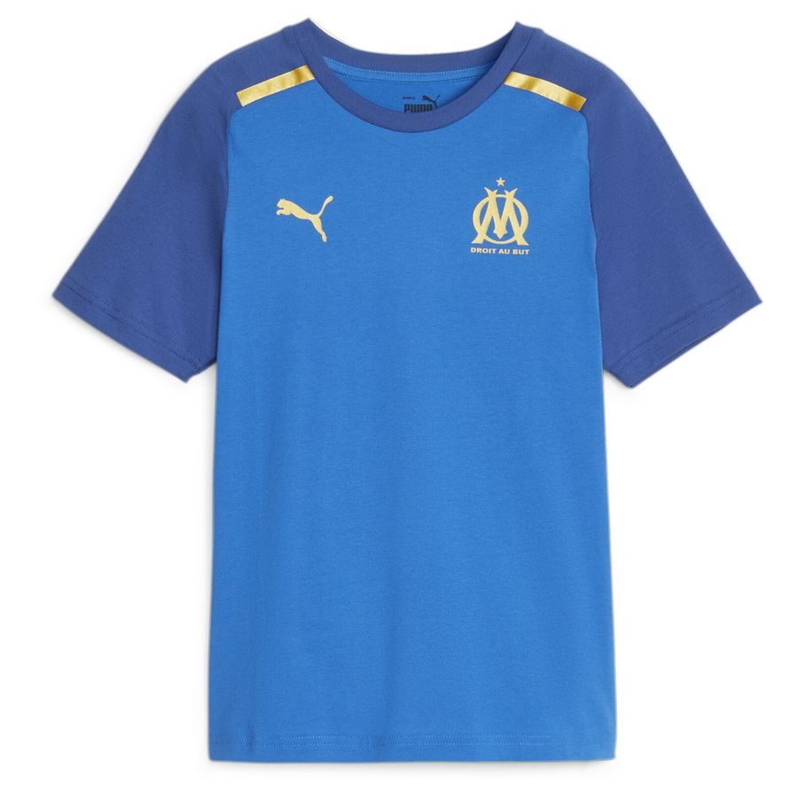 Marseille Tränings T-Shirt Casuals - Blå/Gold Suede Barn