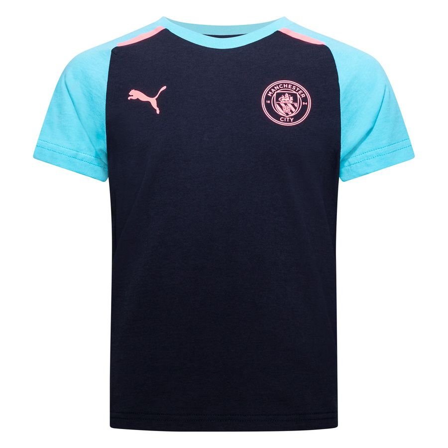 Manchester City T-Shirt Casuals - Navy/Blå Børn thumbnail