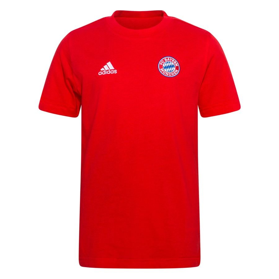 Bayern München T-Shirt - Rød/Hvid Børn thumbnail