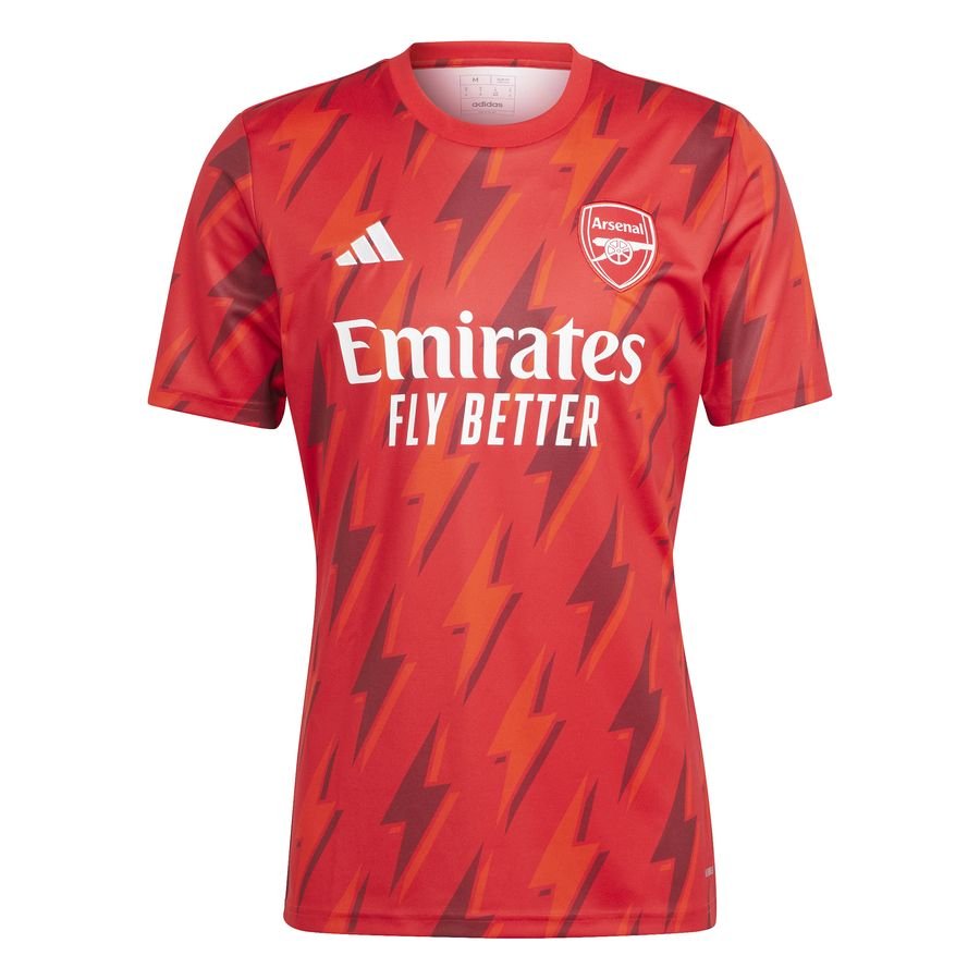 Arsenal Trænings T-Shirt Pre Match - Rød/Hvid Børn thumbnail