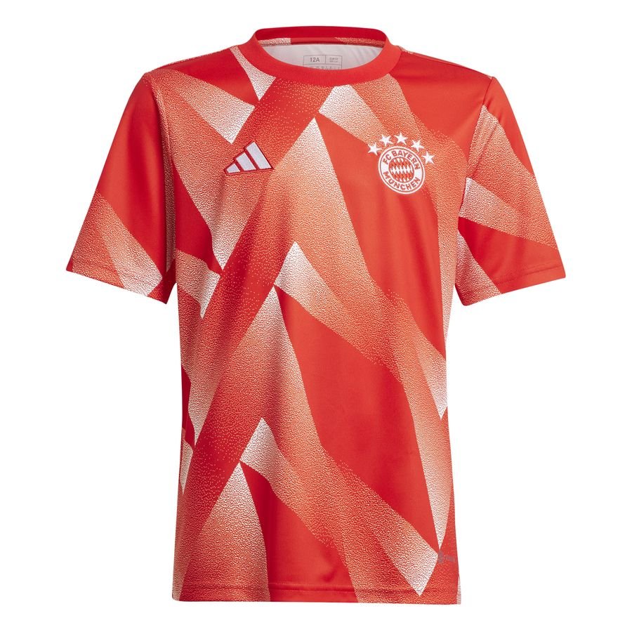 Bayern München Tränings T-Shirt Pre Match - Röd/Vit Barn