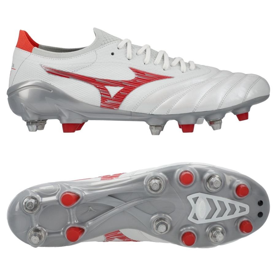 Mizuno Morelia Neo IV Beta Made in Japan SG Charge - Wit/Radiant Red