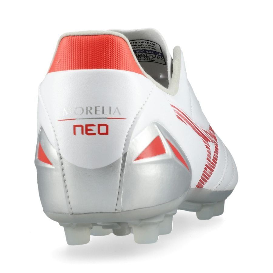 Mizuno Morelia Neo IV Pro AG Charge - White/Radiant Red