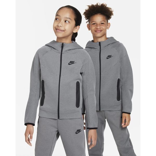 Nike Hoodie NSW Tech Fleece - Winterized Kinder Grau/Schwarz FZ Smoke