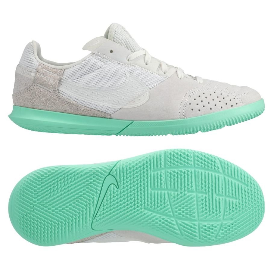 Nike Streetgato IC Small Sided - Weiß/Weiß/Grün Kinder | Hallenfußballschuhe