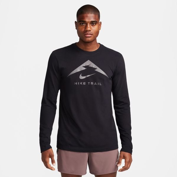 Nike Running Shirt Dri-FIT Trail - Black | www.unisportstore.com
