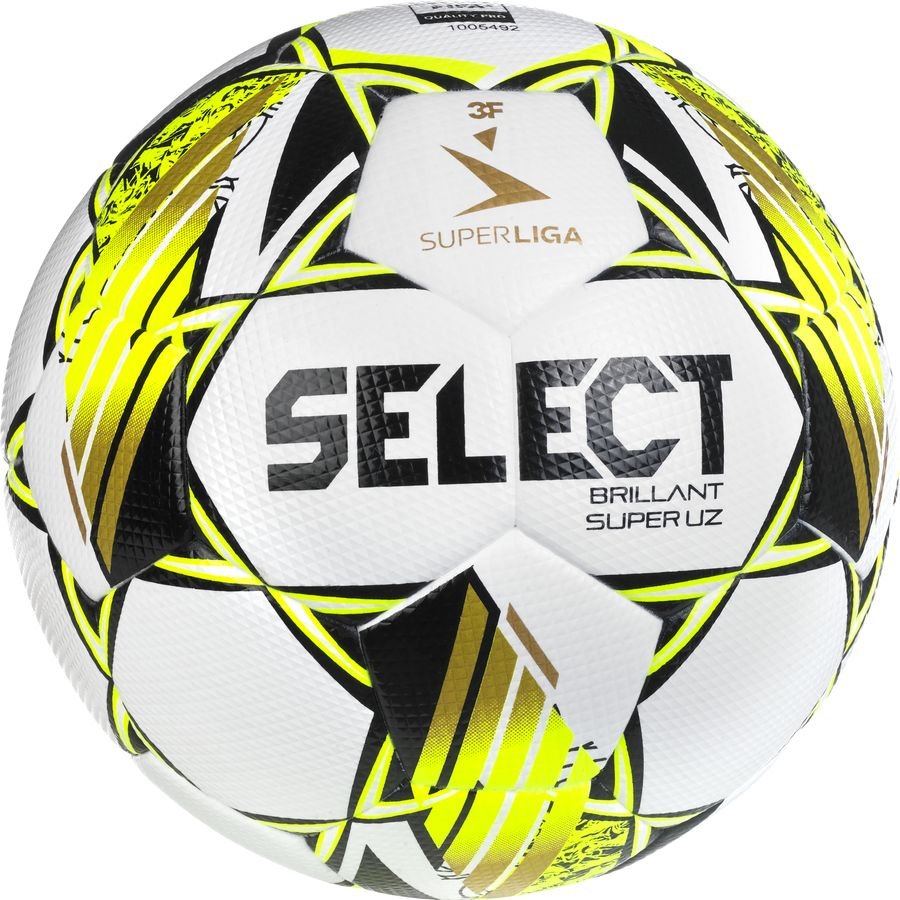 Select Fotboll Brillant Super UZ v24 3F Superliga - Vit/Gul