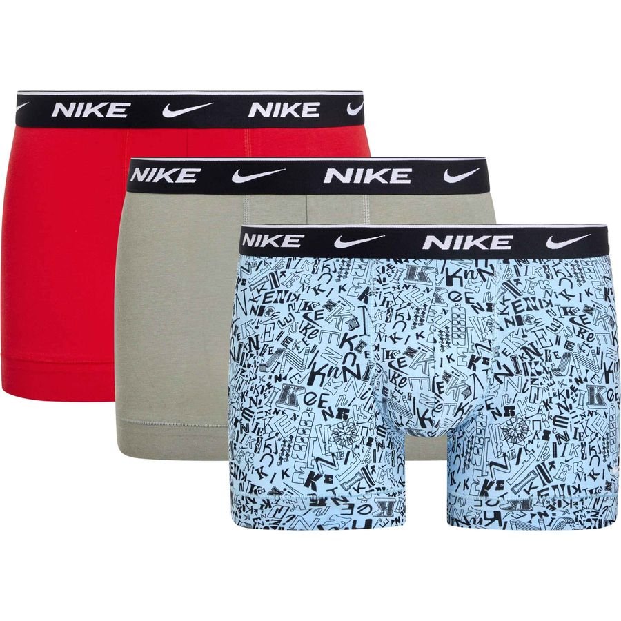 Nike Underbukser Everyday Cotton Stretch 3-Pak - Blå/Grå/Rød