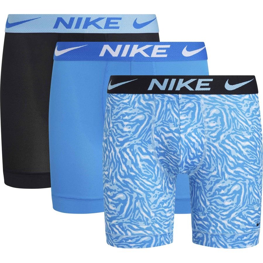 Nike Boxershorts Dri-FIT Advanced Micro Safari Print 3-Pak - Blå/Sort