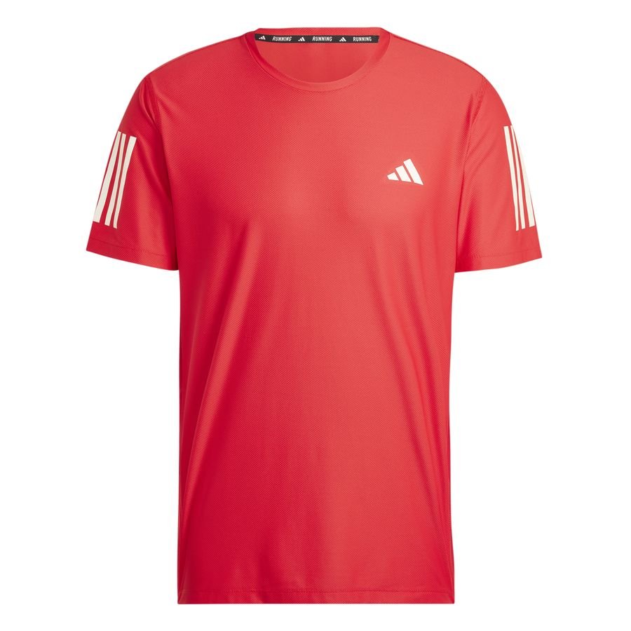 Bilde av Adidas Løpe T-skjorte Own The Run - Better Scarlet, Størrelse ['small']