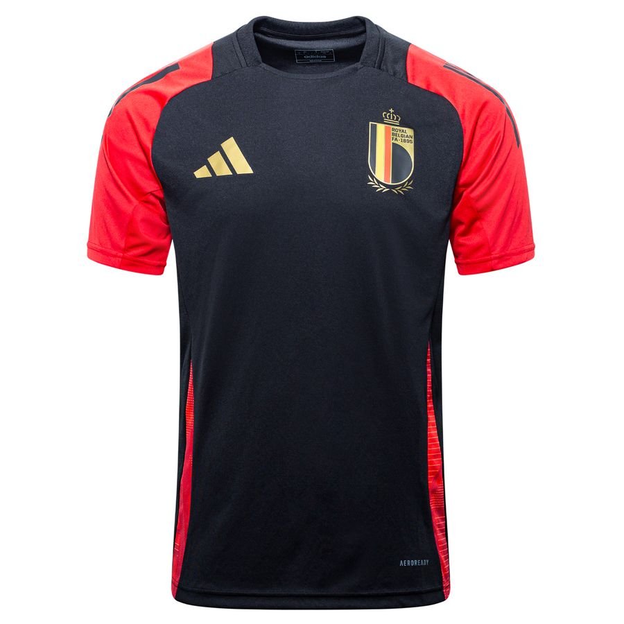 Belgien Tränings T-Shirt Tiro 24 EURO 2024 - Svart/Better Scarlet