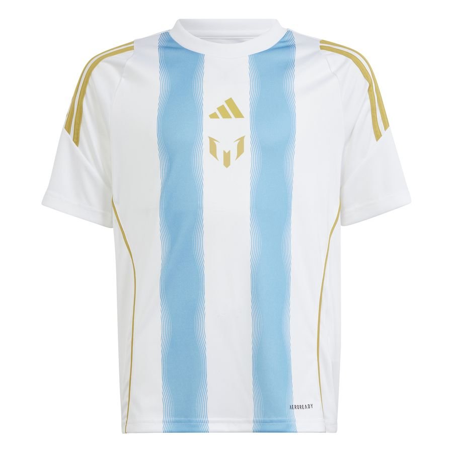 adidas Trænings T-Shirt Messi Spark Gen10s - Hvid/Blå/Guld Børn