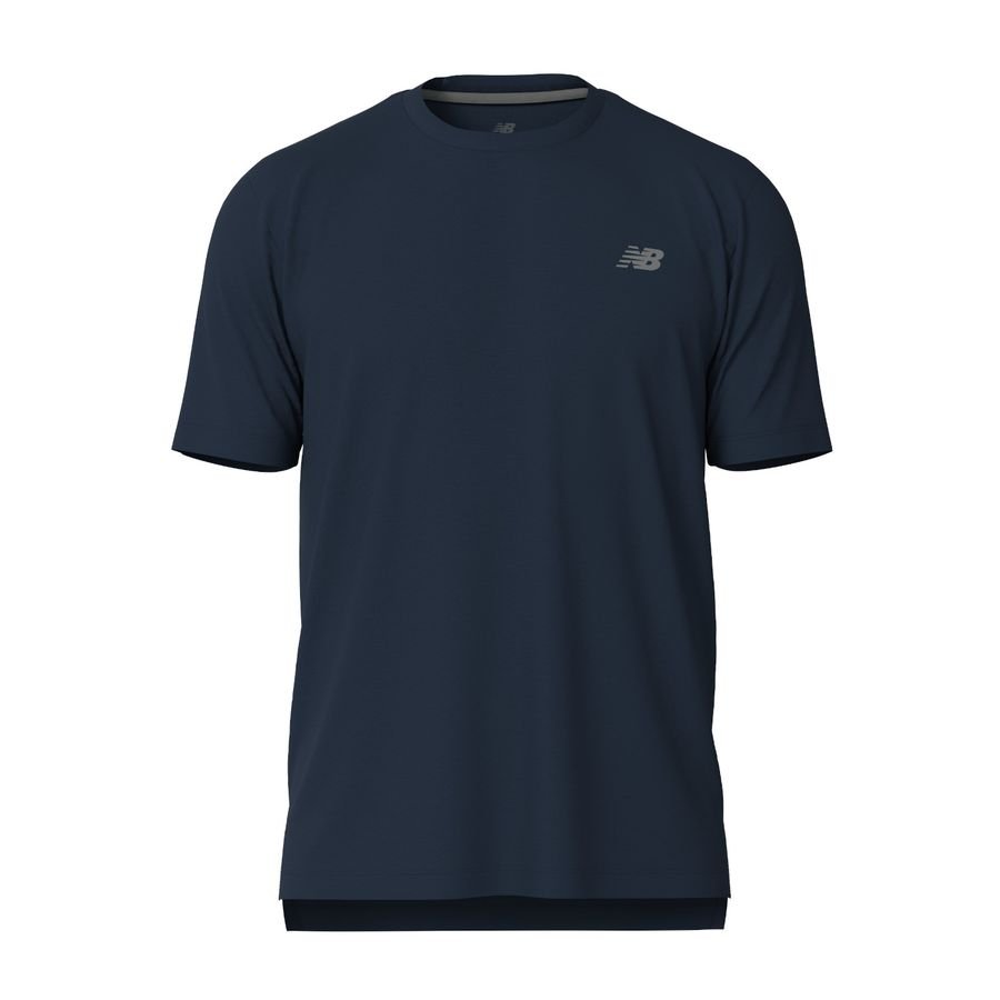 Bilde av New Balance Løpe T-skjorte Athletics Run - Navy, Størrelse ['large']