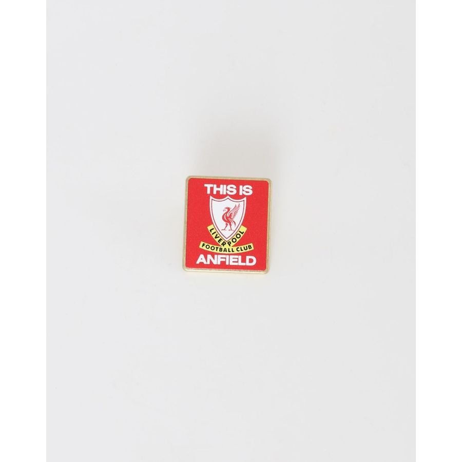 Liverpool Metal Badge This Is Anfield - Röd