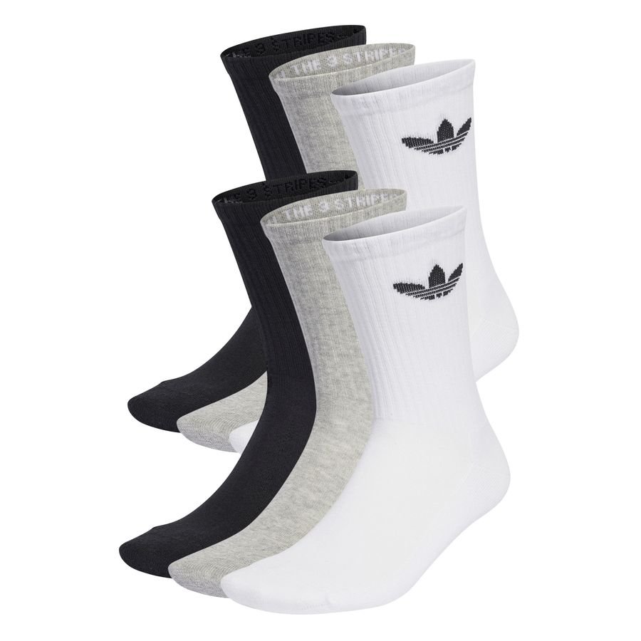 Adidas Original Trefoil Cushion Crew sokker, 6 par