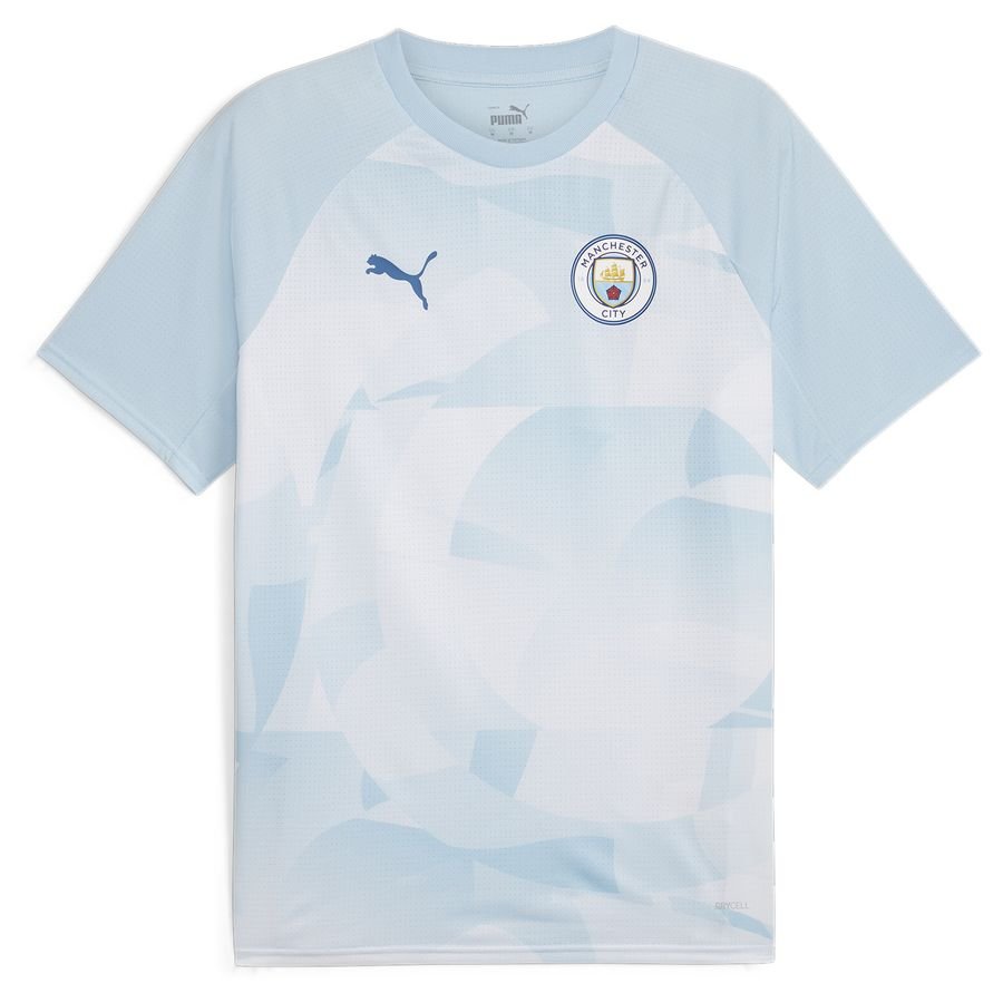 Manchester City Trænings T-Shirt Pre Match - Silver Sky/Blå