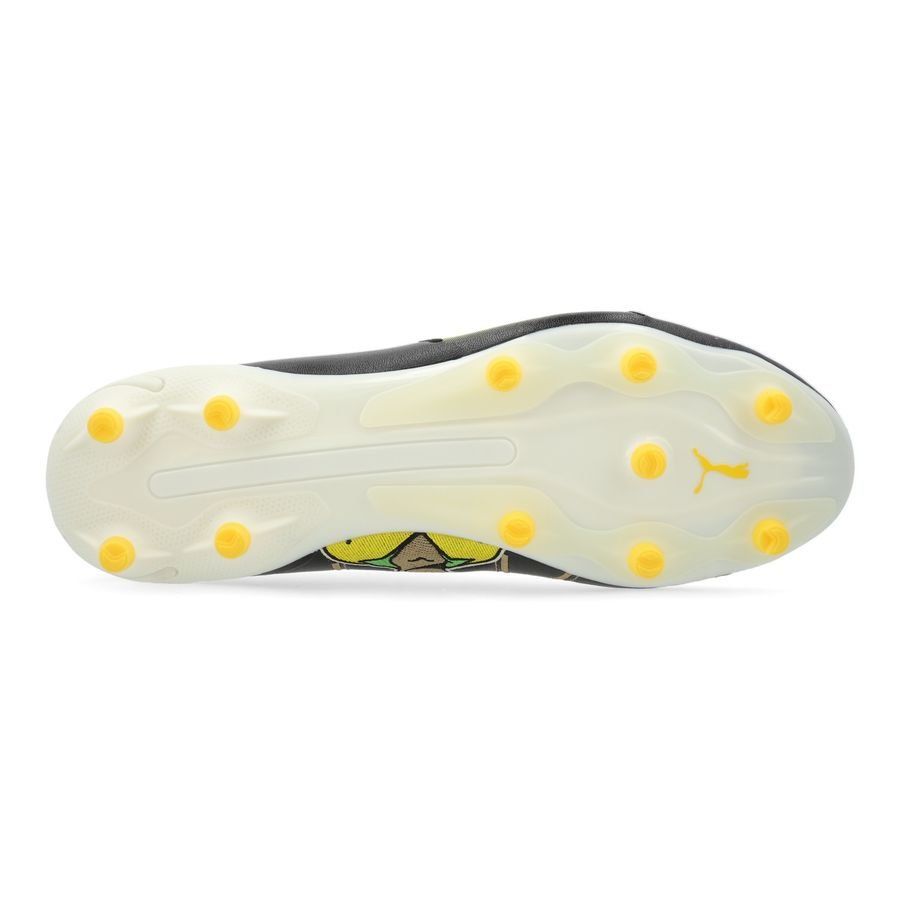 PUMA King Ultimate Pele FG/AG Legends - Czarny/Biały/Żółty