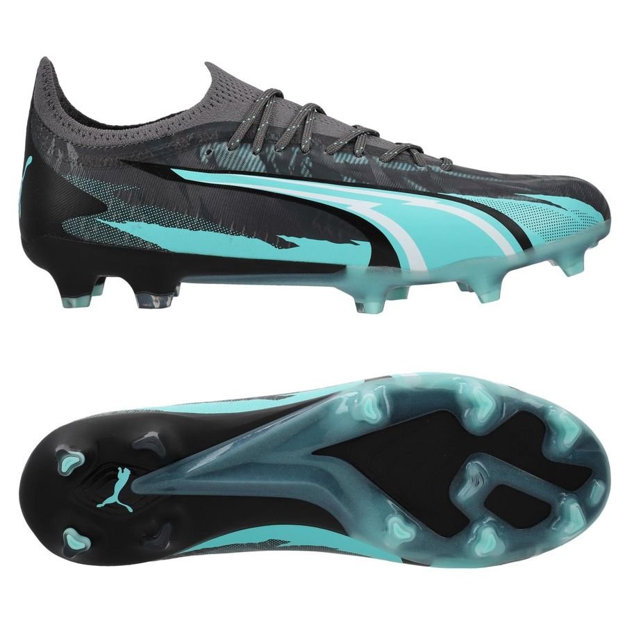 PUMA Ultra Ultimate FG/AG Rush - Strong Gray/Wit/Turquoise LIMITED EDITION