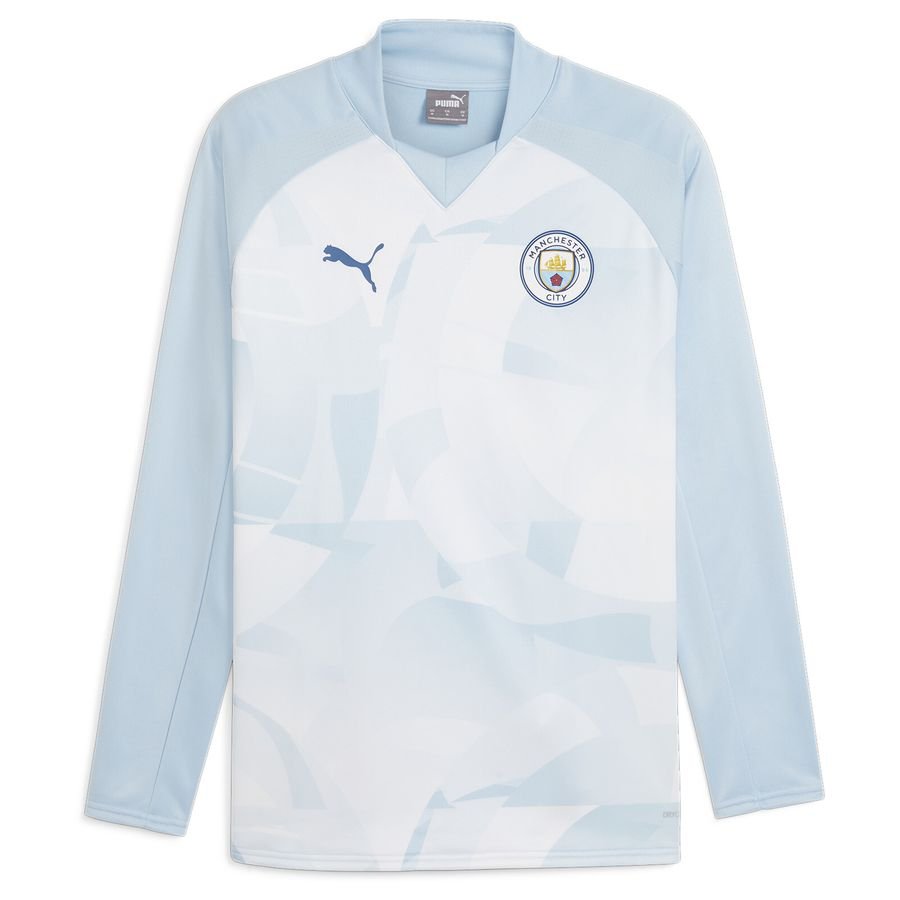 Manchester City Sweatshirt Pre Match - Silver Sky/Blå Långärmad