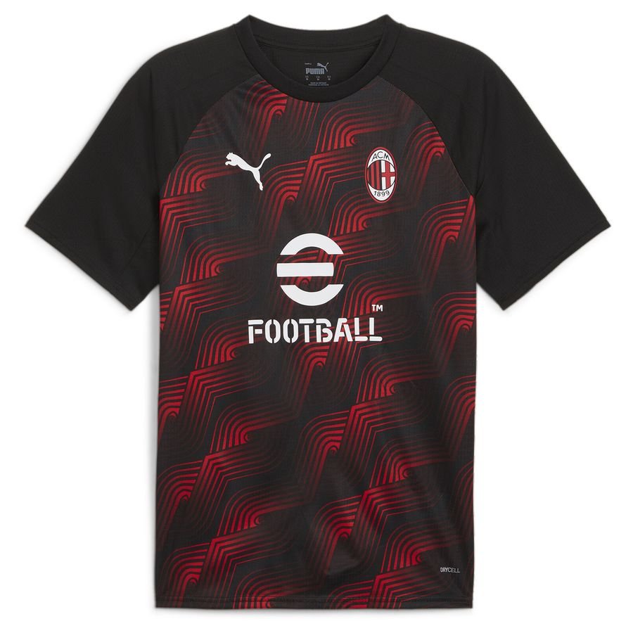 Milan Trænings T-Shirt Pre Match - Sort/Rød