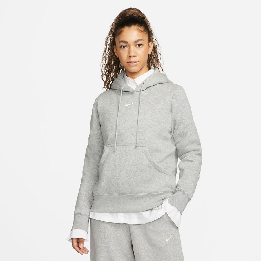 Nike Hættetrøje NSW Phoenix Fleece Pullover - Grå/Hvid Kvinde