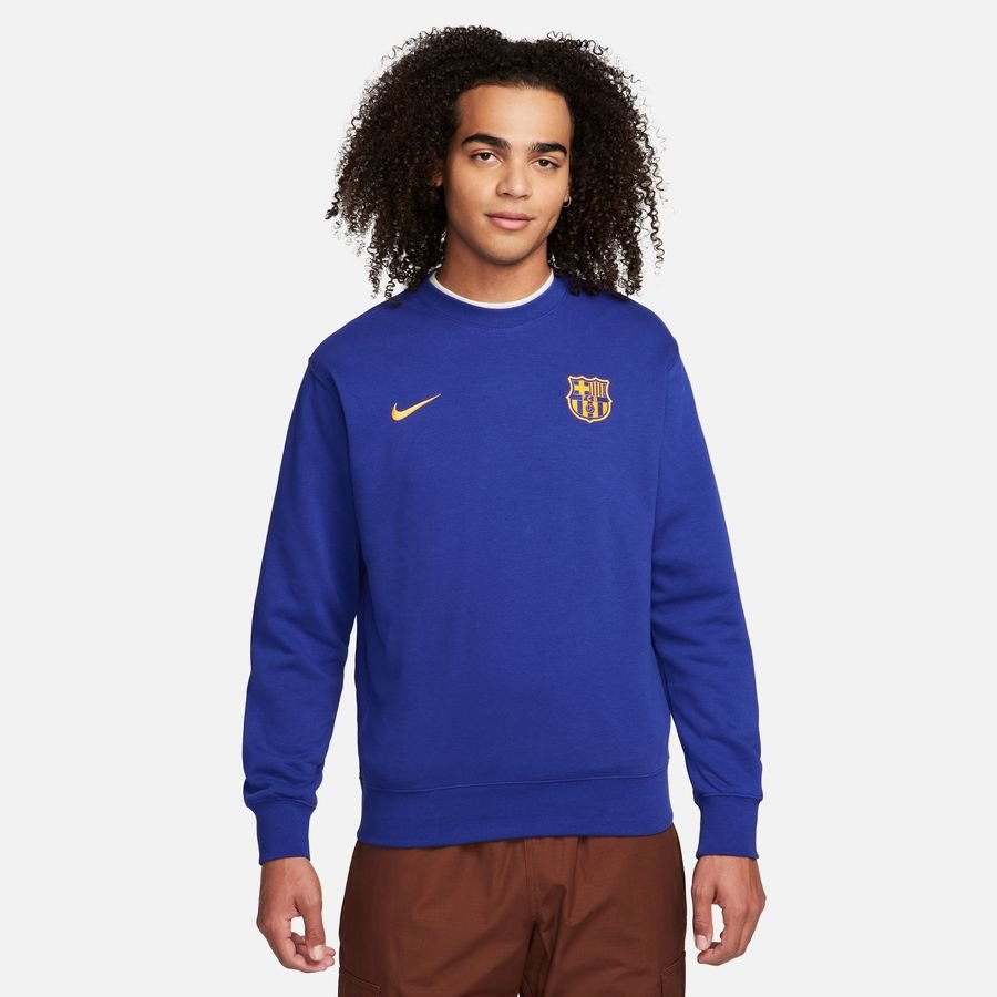 Barcelona Sweatshirt NSW Club French Terry Drack Pack BCN - Navy/Guld