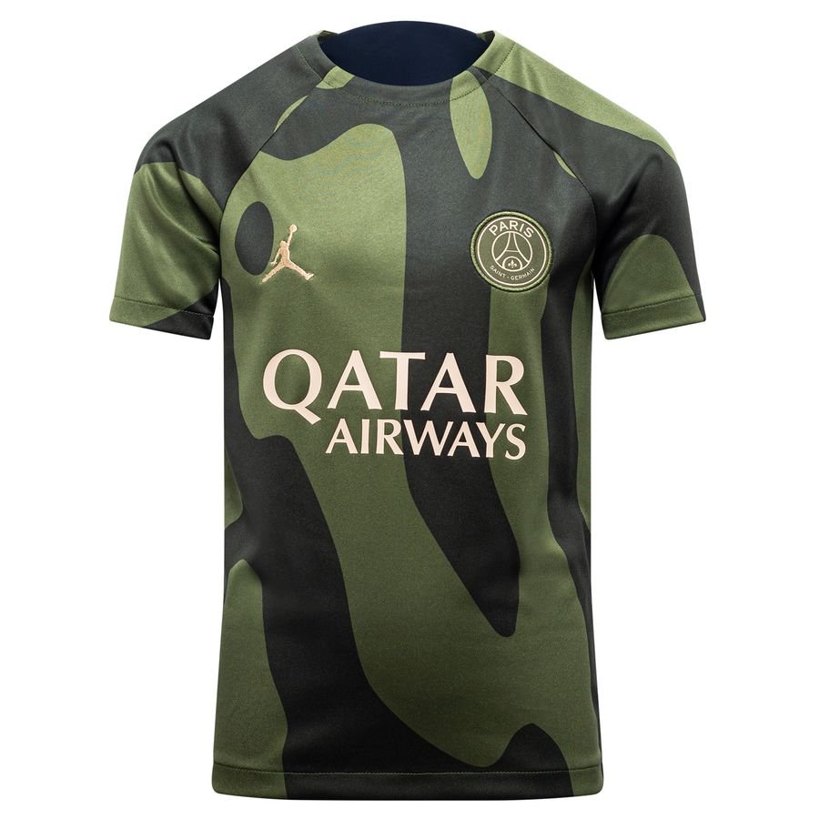 Paris Saint-Germain Trænings T-Shirt Dri-FIT Pre Match - Grøn/Grøn/Navy Børn