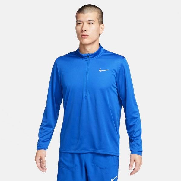 Nike Laufshirt - Blau/Silber Dri-FIT Pacer HZ