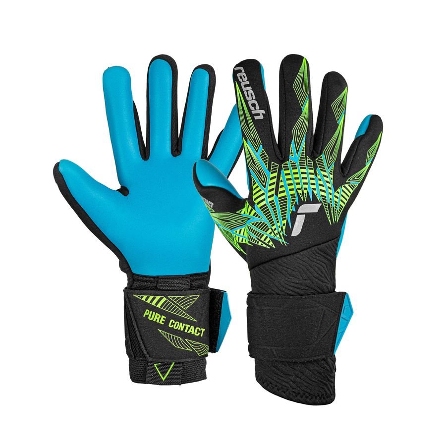 Reusch Keepershandschoenen Pure Contact Aqua - Zwart/Neon/Blauw