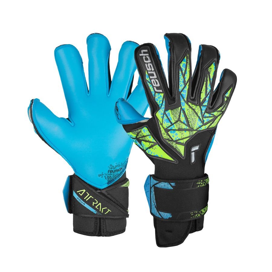 Reusch Keepershandschoenen Attrakt Aqua Evolution - Zwart/Neon/Blauw