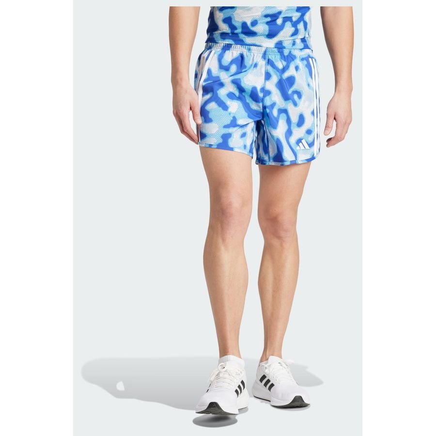 Adidas Own the Run 3-Stripes Allover Print shorts