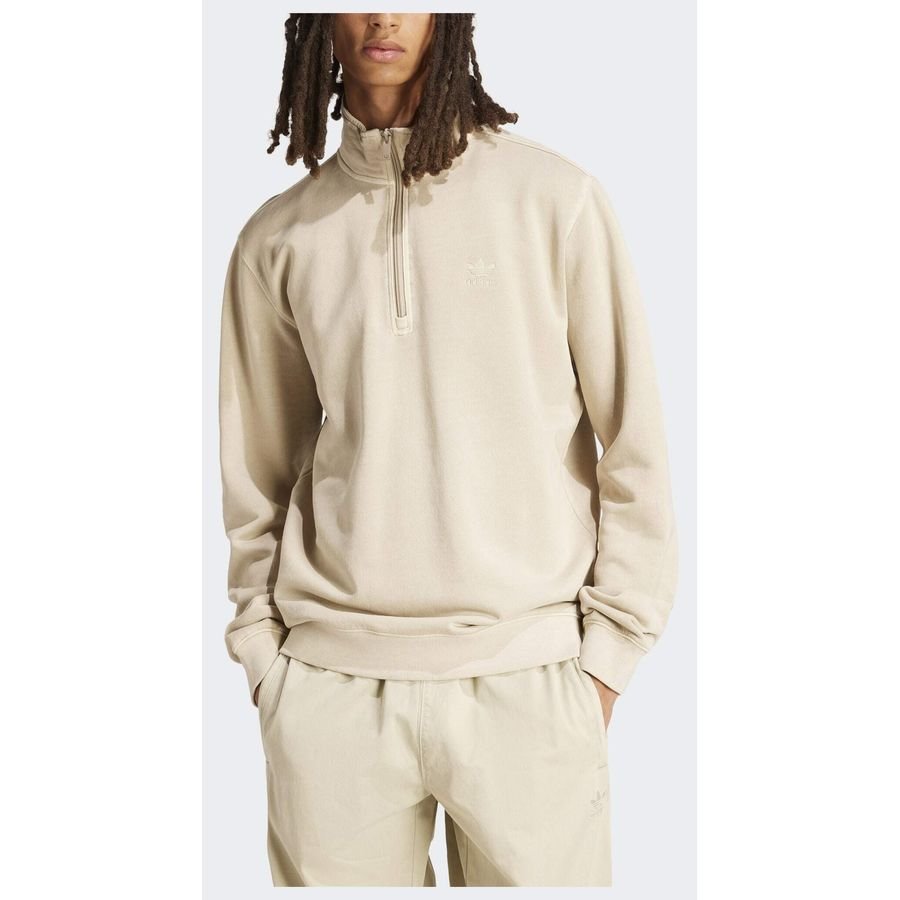 Adidas Original Trefoil Essentials+ Dye Half Zip Crew sweatshirt