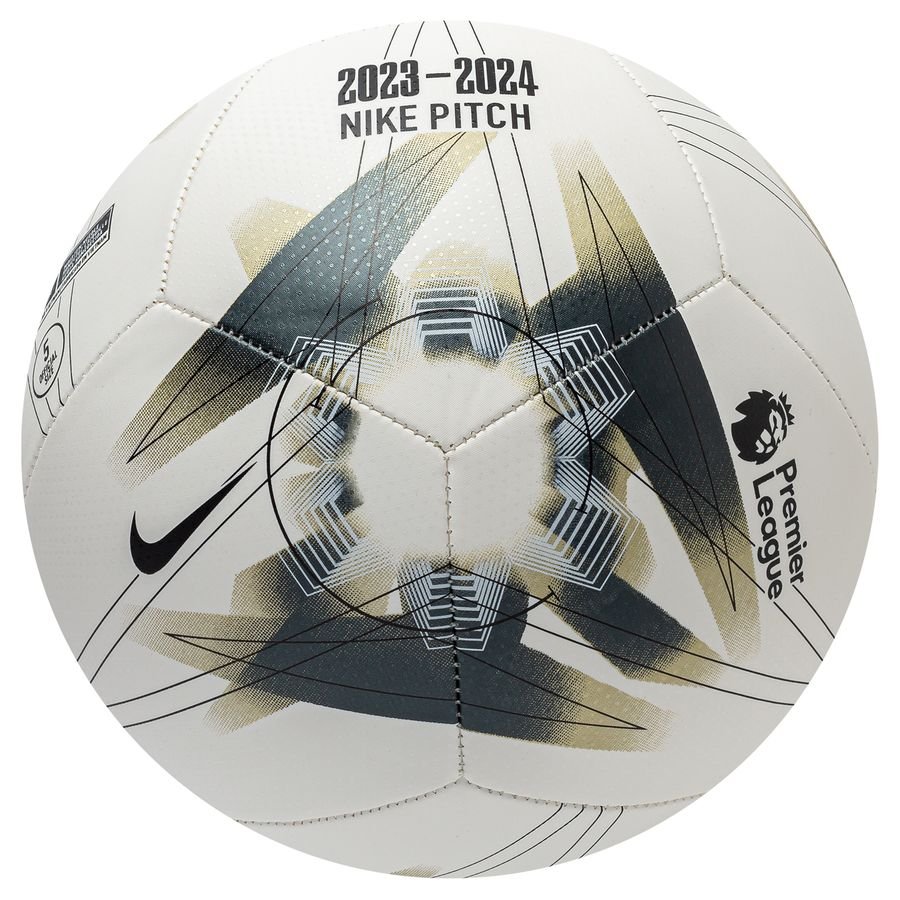 Bilde av Nike Fotball Pitch Premier League - Hvit/gull/sort, Størrelse Ball Sz. 5