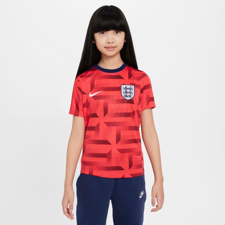 England Tränings T-Shirt Dri-FIT Academy Pro Pre Match EURO 2024 - Röd/Navy/Vit Barn