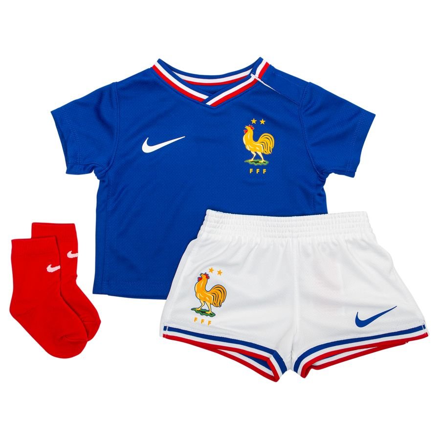 Frankrig Hjemmebanetrøje EURO 2024 Baby-Kit Børn