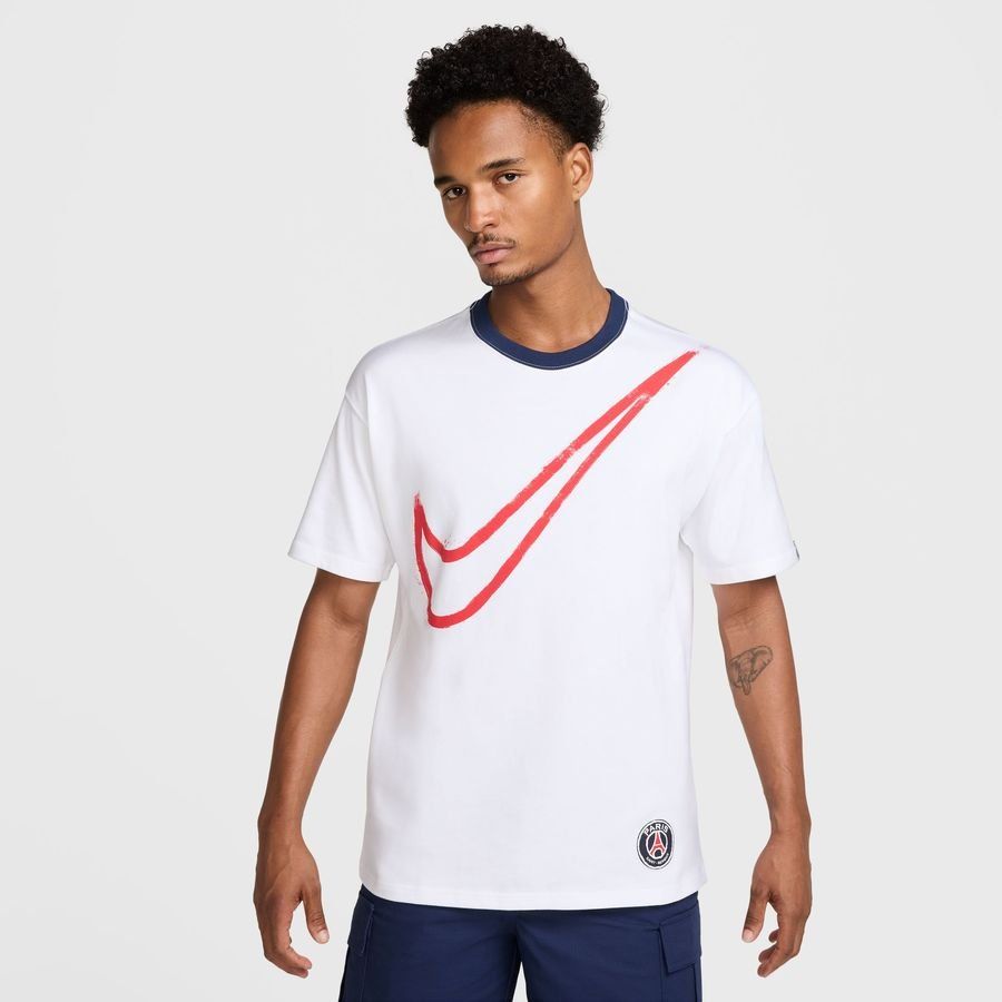 Paris Saint-Germain T-Shirt Oversized Swoosh - Vit