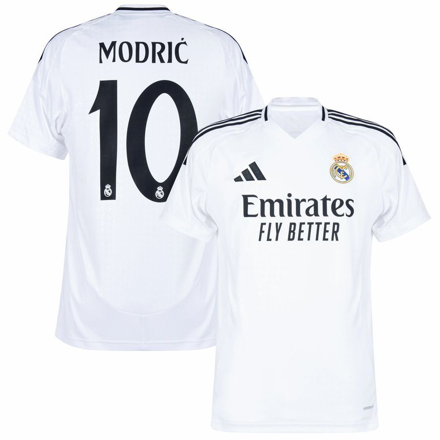 Real Madrid Hjemmebanetrøje 2024/25 MODRIĆ 10 + Champions League Honor 15 & UEFA Foundation Ærmemærke