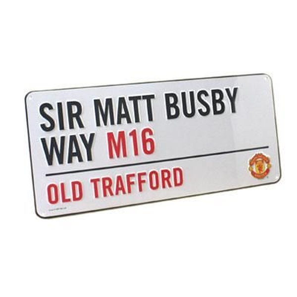 Manchester Utd Sir Matt Busby Way Street Sign