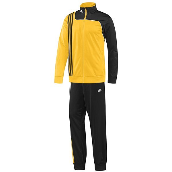 adidas tracksuit black and yellow