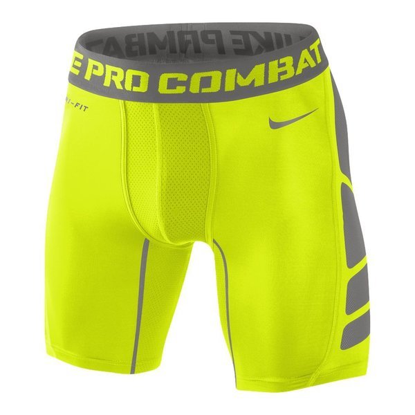 Nike Pro Combat Hypercool 2.0 Shorts 6'' Neongul/Grå