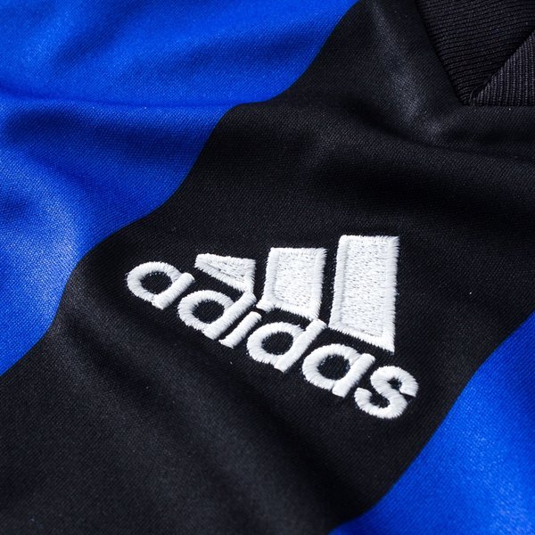 adidas Football Shirt Striped Estro 13 Blue/Black Kids | www ...